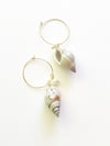 SOPHIA SEASHELL DANGLE HOOPS