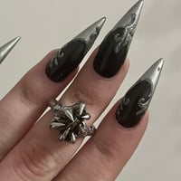 Image 2 of METEORITE RING (genuine meteorite)