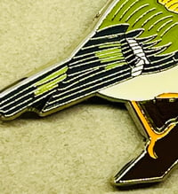 Image 3 of Firecrest - November 2021 - UK Birding Pins - Enamel Pin Badge