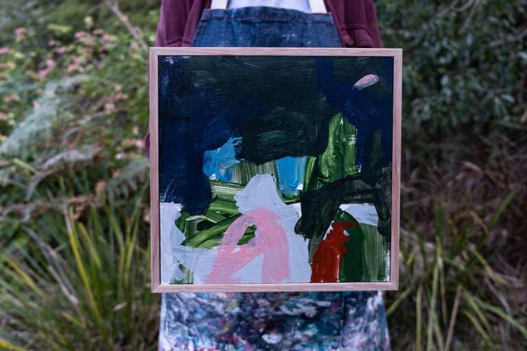 ‘Storm approaching’ 2021 acrylics on wood