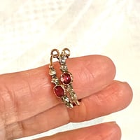 Image 2 of FRENCH DIAMOND AND RUBY EARRINGS