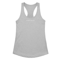 Image 2 of "be who you are" Women’s fitted racerback tank top