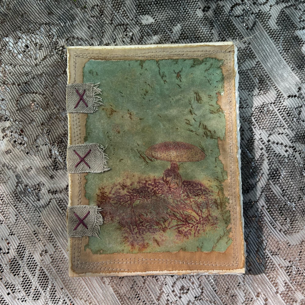 Stonehenge mushroom sketchbook with X’s