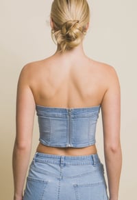 Image 4 of Denim zipper top (top only) 