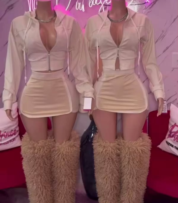 Image of Crop Jacket & Skirt Set 