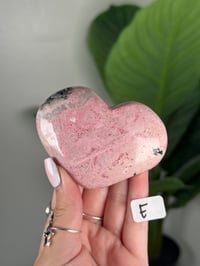 Image 5 of SELF STANDING BUBBLE GUM PINK RHODONITE HEARTS