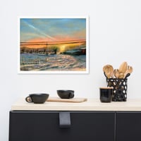 Image 1 of Frosty Morning Glow - Framed Matte Poster