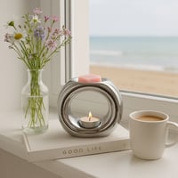 Image 1 of Oslo Wax Burner in Chrome 