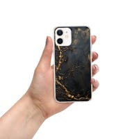 Image 8 of Gold and Black Tattered Texture Gnarled Roots Goth Inspired Clear Case for iPhone®