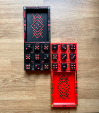 Image 4 of Set Board Game Knucklebones - Black/Red