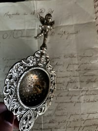 Image 2 of Sublime passe-thé, ange, plaqué argent, XIXème siècle