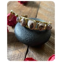 Image 4 of Five Stack Opal Cuff in Solid Brass