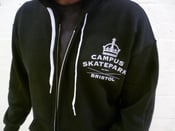 Image of Campus Zip-up Hoodie (Black)