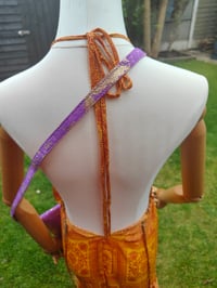 Image 13 of Havana Halter Dress- classic statement holiday piece- one size - YELLOW POP PURPLE