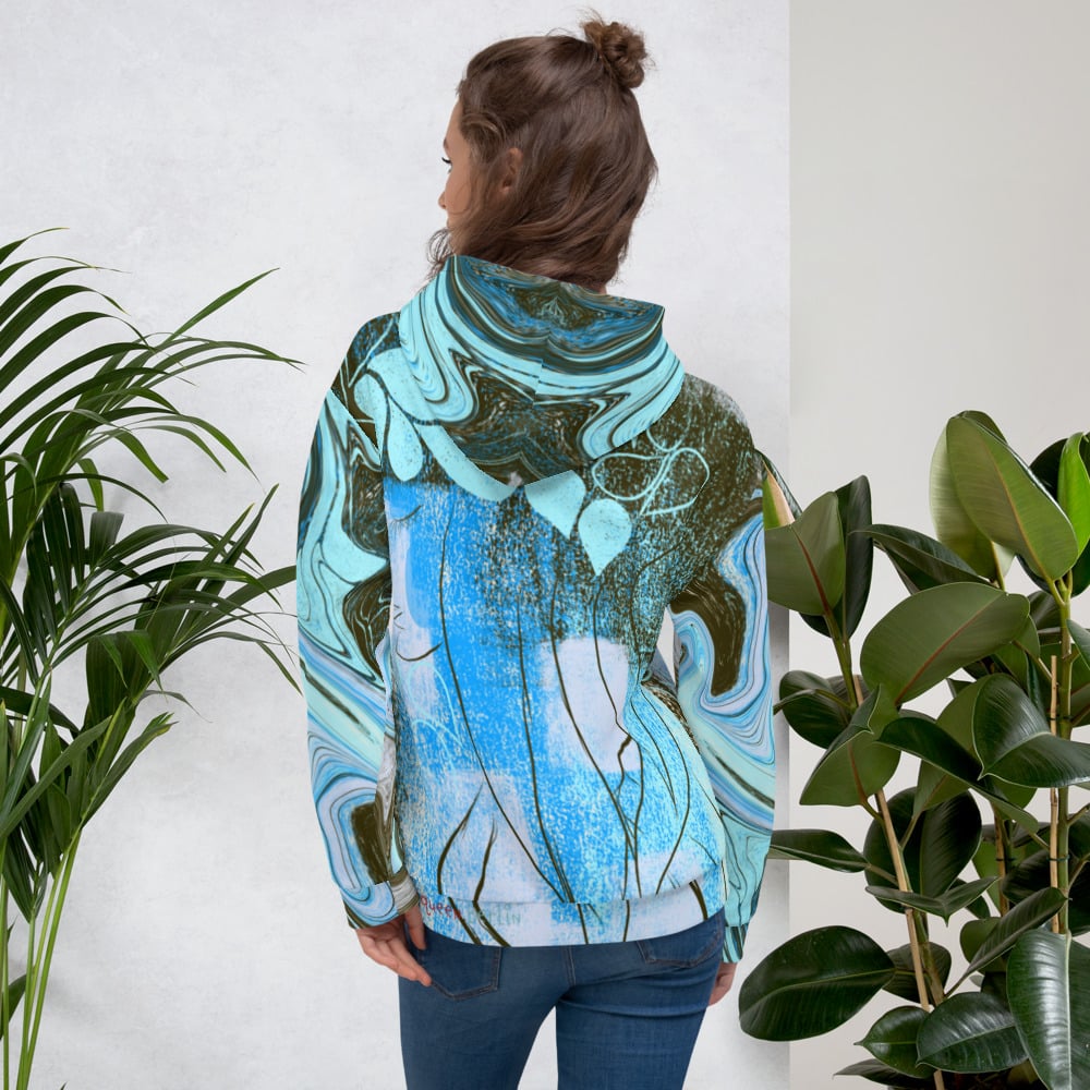 Image of SYMBIOSIS Art-Space Unisex Hoodie blue