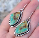 Image 4 of Kingman Turquoise Handmade Sterling Silver Earrings