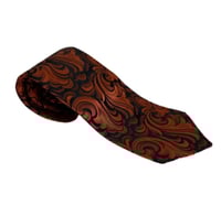Image 3 of Mens Neck Tie Striking Orange & Black R W Forsyth Ltd