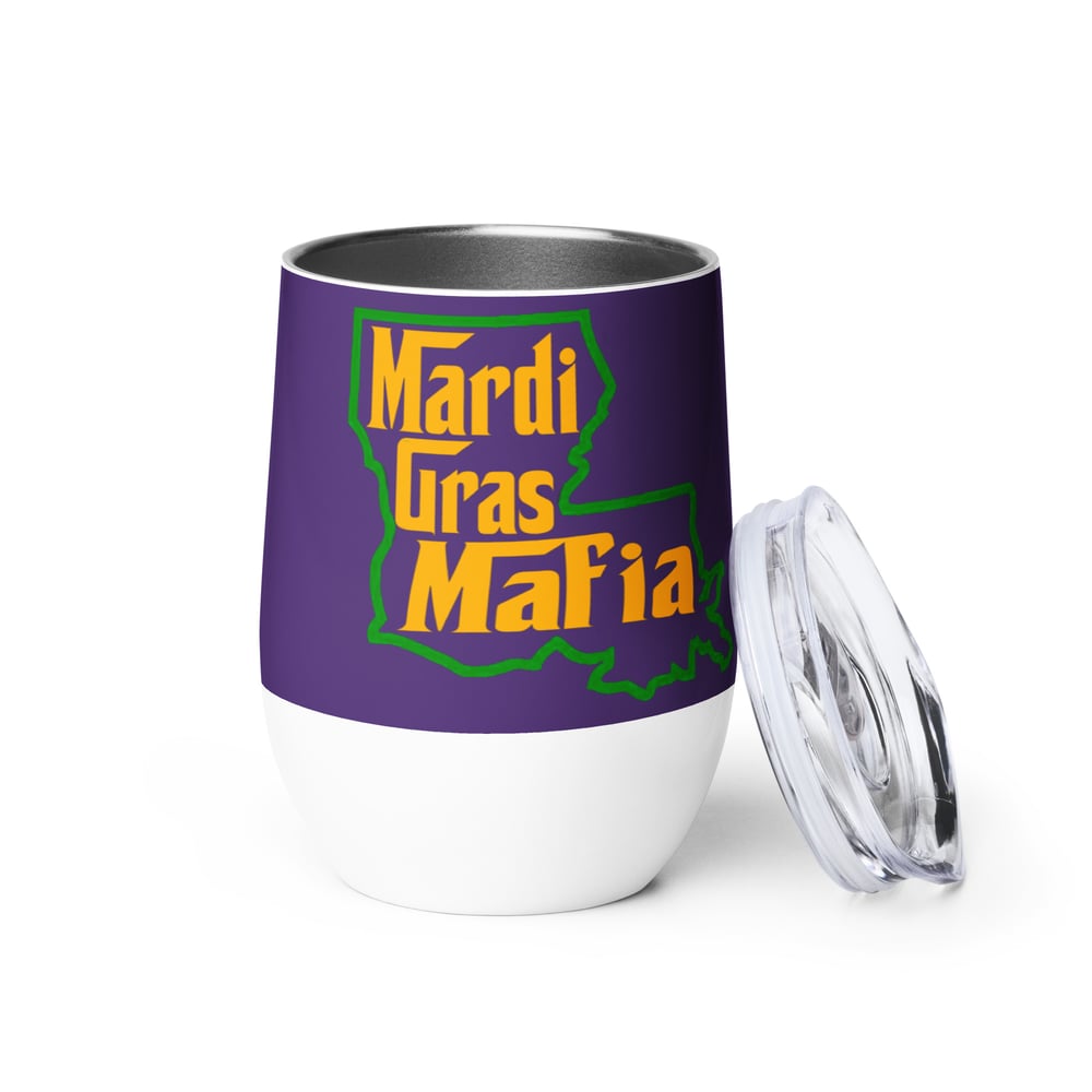 Image of Mardi Gras Mafia Wine tumbler
