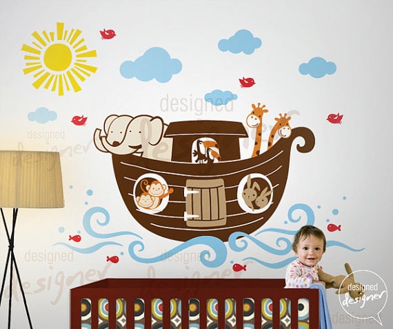 Noah's ark baby room decor top