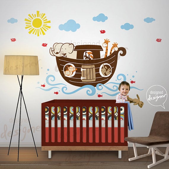 Noah_s_Noahs_Ark_Wall_Decal_Decor_Sticker_DD1061_Childrens_Kids_Nursery_Bedroom_1