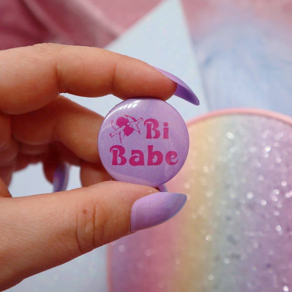 Image of Bi Babe Button Badge