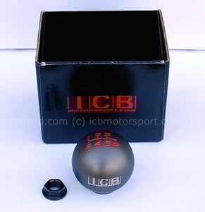 Image of USDM ICB Motorsport 6 Speed Gunmetal Round Weighted Shift Knob - FREE SHIPPING