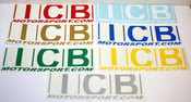 Image of ICB MOTORSPORT 9 Inch Decals Various Colors FREE SHIPPING