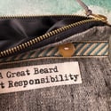 With a great beard quote pouch with zip