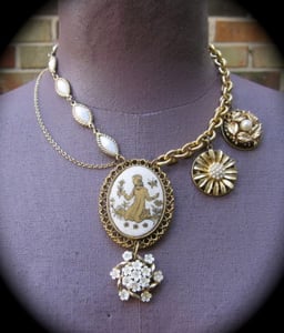 Image of Vintage Cameo Necklace, Almost Alice