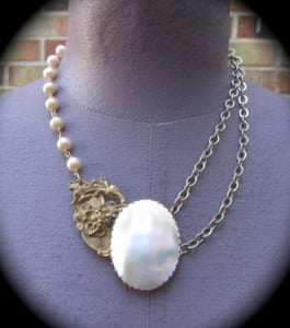 Image of Mother of Pearl Necklace, Full Moon
