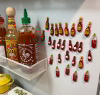Image 2 of Fused glass hot sauce magnets