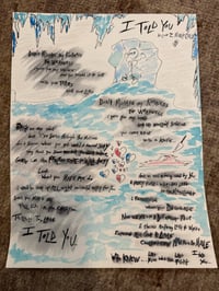 I Told You 9x12in watercolor painting SIGNED 