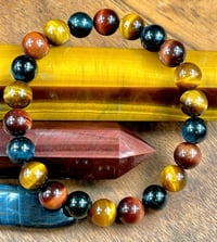 Yellow Blue Tiger Eye Crystal Bracelet 