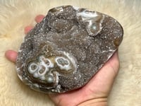 Image 1 of Druzy Rainbow Amethyst With Stalactite Eyes #2398