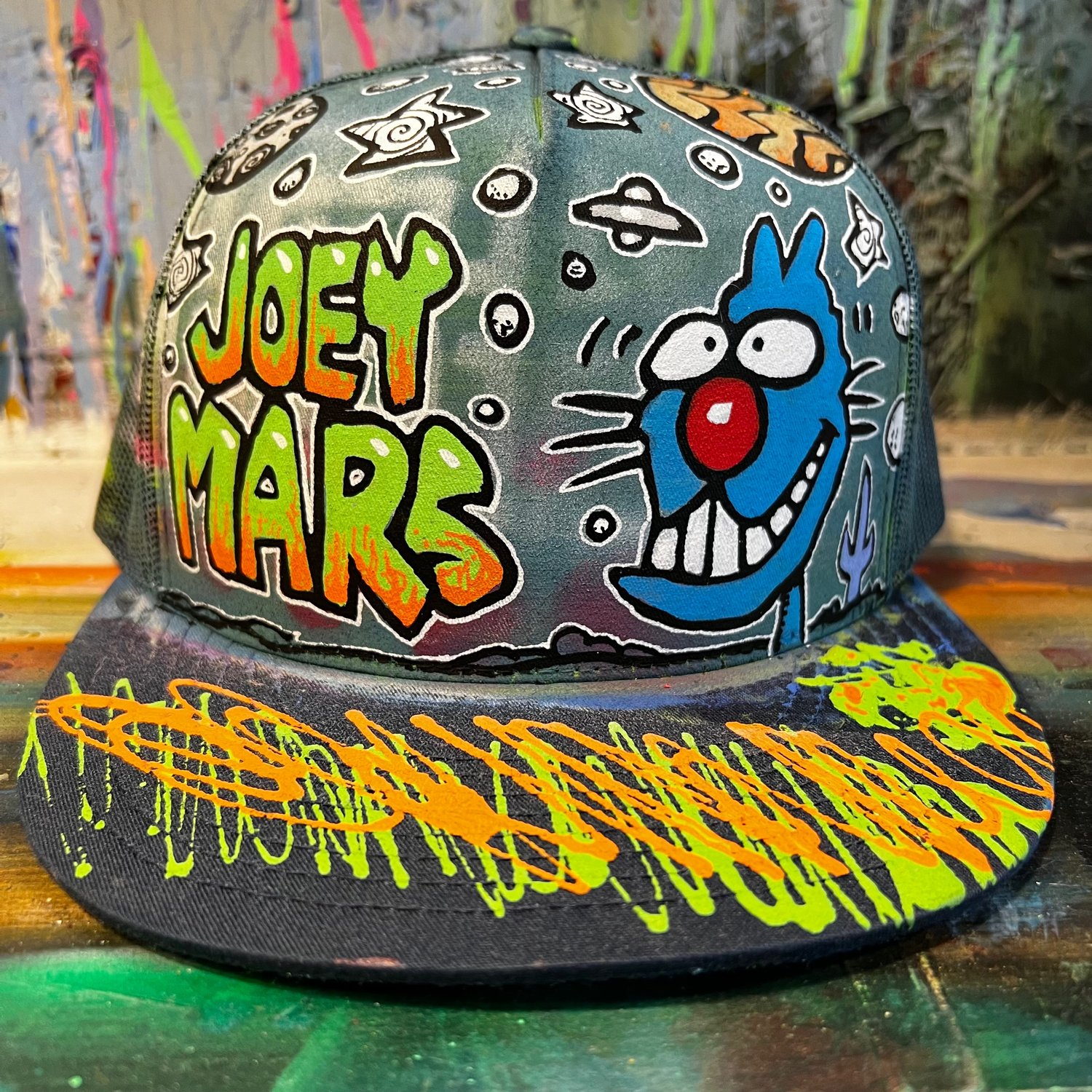 Hand painted hat 412