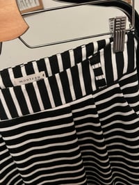 Image 2 of White and black stripe skirt 