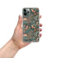 Image 4 of Boho Nature Cottagecore Inspired Fox Among Mushrooms Clear Case for iPhone®