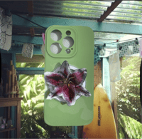 Image 1 of Pink & White Lily Phone Grip