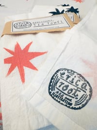 Image 2 of Starburst Pattern Tea Towels (SET OF 2) - Hand Stamped