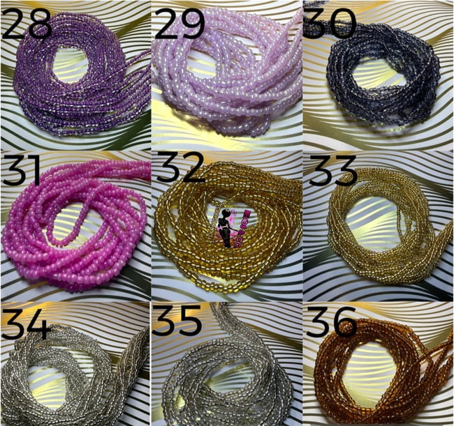 Solid Color Waistbeads 
