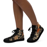 Image 4 of Goblincore Skull and Mushroom Grunge/Punk Women’s High Top Canvas Shoes