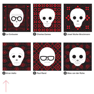 Image of individual prints in red