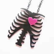 Image of Ribcage silhouette necklace