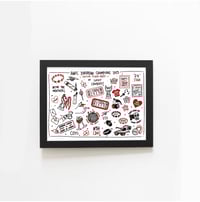 AWFC European Champions Tattoo Flash Sheet