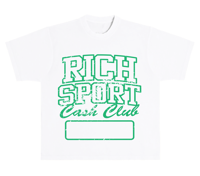 cash club tee(white/green)