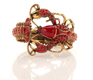 Image of Get your crustacea on! Excuistly detailed Enamal and crystal bracelet