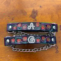 Image 1 of PERSONALISED ROSES N SNAKES BOOT STRAPS