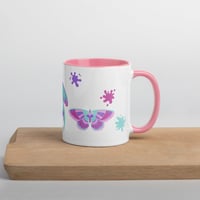 Image 3 of Illustration Butterfly and Moths Mug cold palette with Color Inside