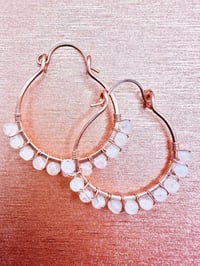 Image 3 of Moonstone (Copper) Swing Earrings