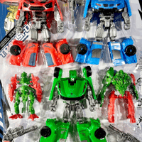 Image 4 of Mecha Team Figurines Toy Set |Backpack| Bubble Stick